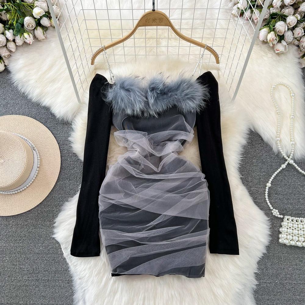 Milena Winter Party Wear Dress - Main Image