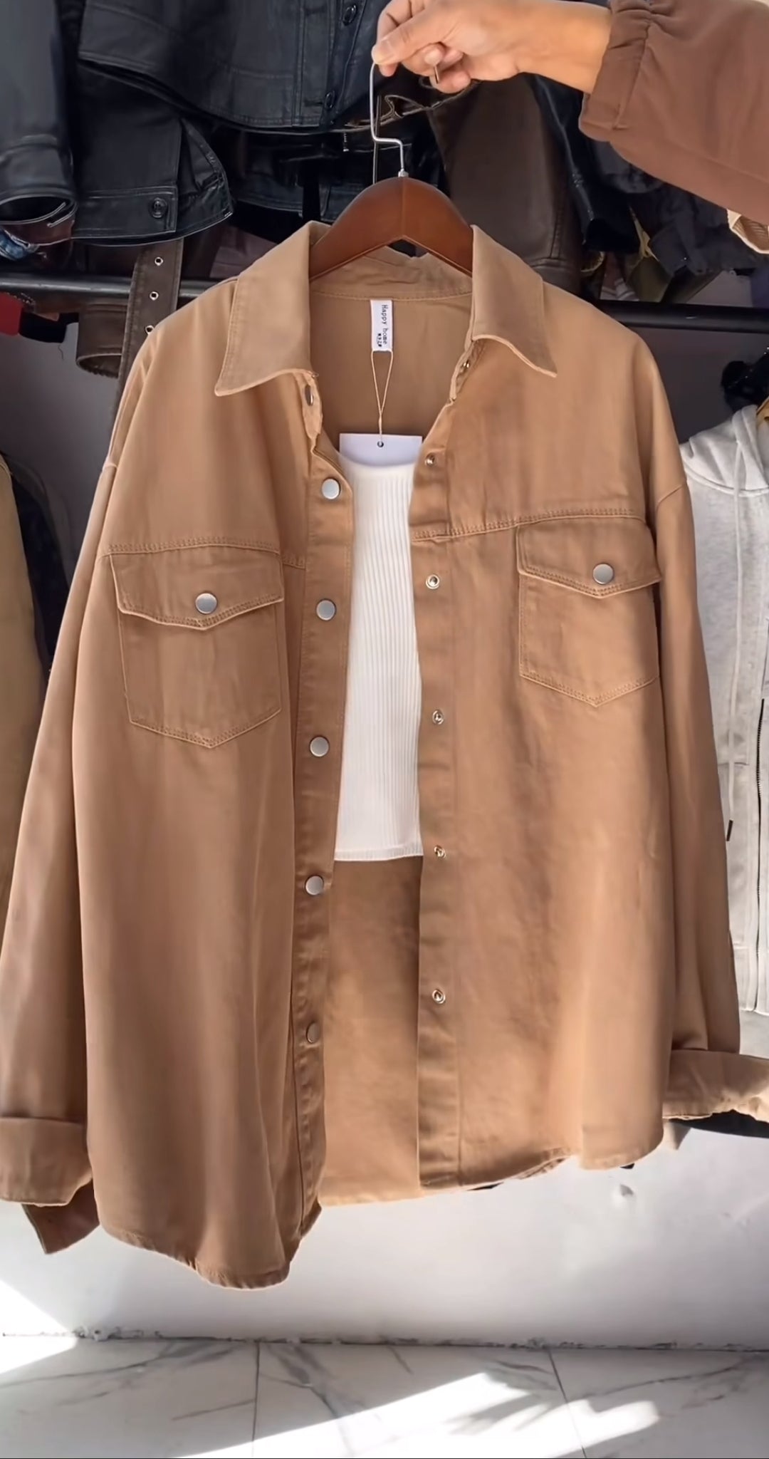 Candy Color Korean Salt Denim Jacket: Women's Loose Simple Shirt Top