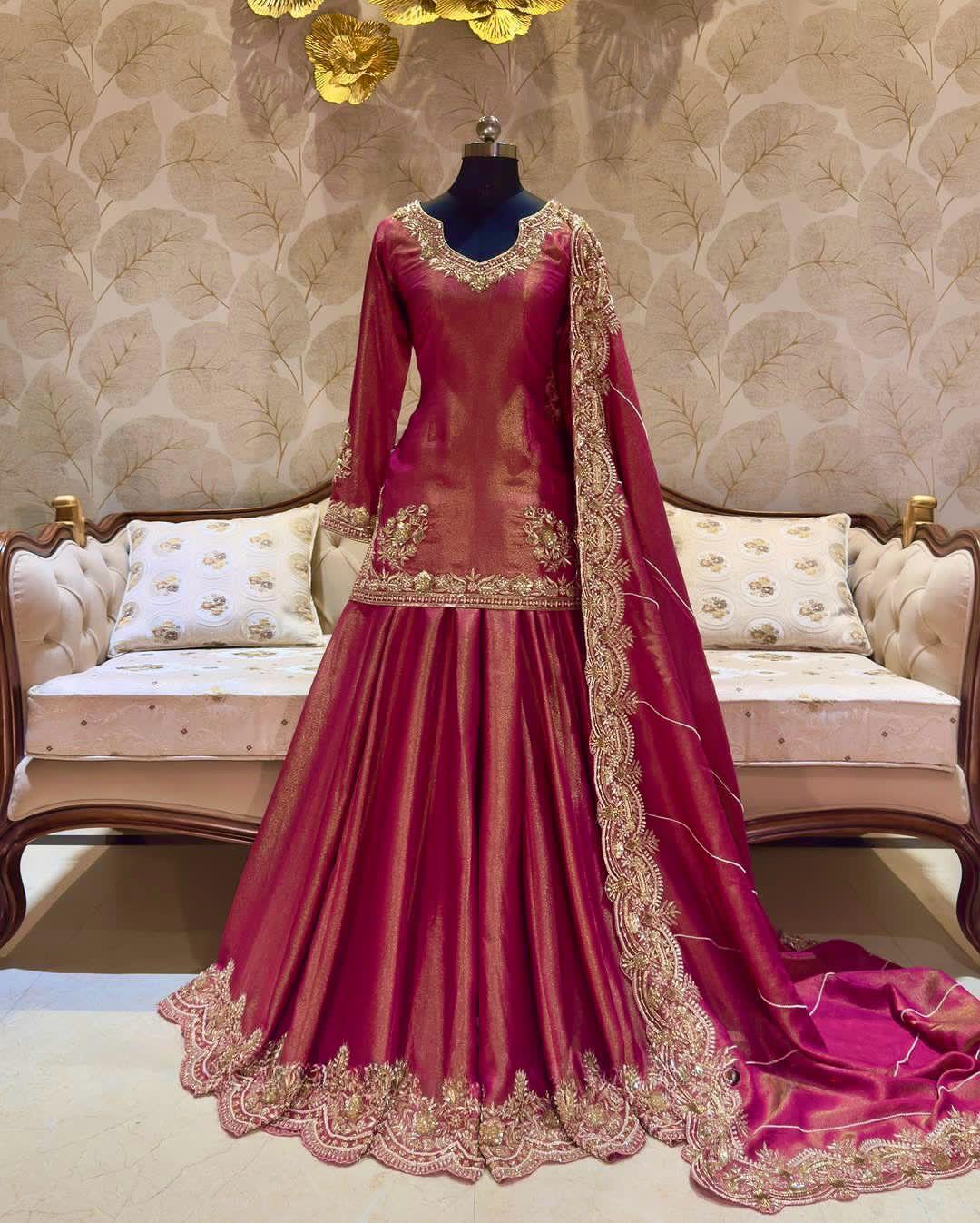 Designer Royal Kurti with lehenga set for party and wedding wear