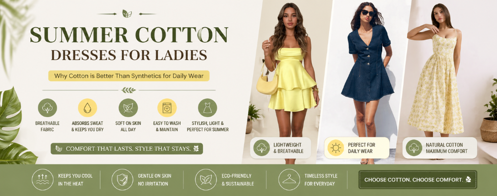 Why Summer Cotton Dresses for Ladies Are Better Than Synthetics for Daily Wear