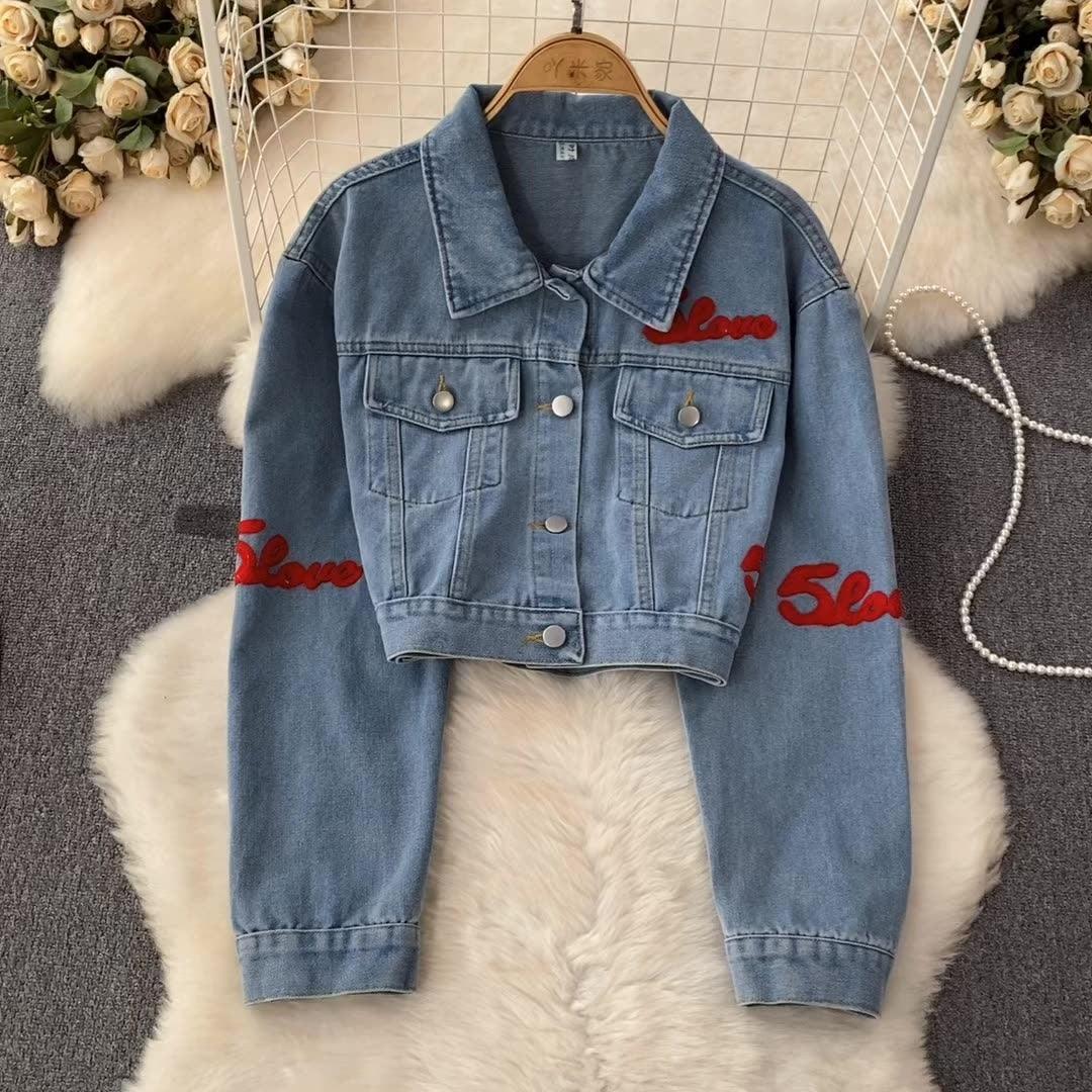 Janice Embroidery Denim Jacket - 24th Spoke