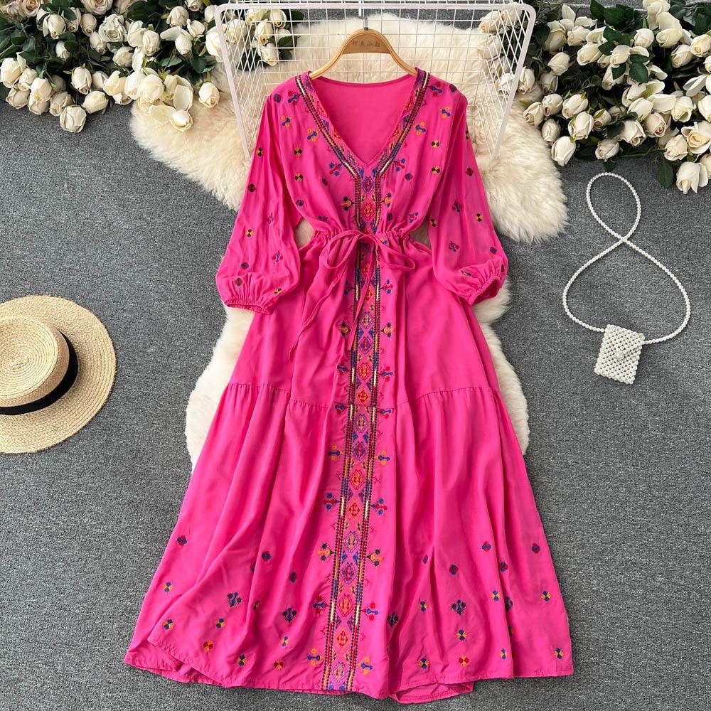 Teresa Western Long Summer Dress - 24th Spoke