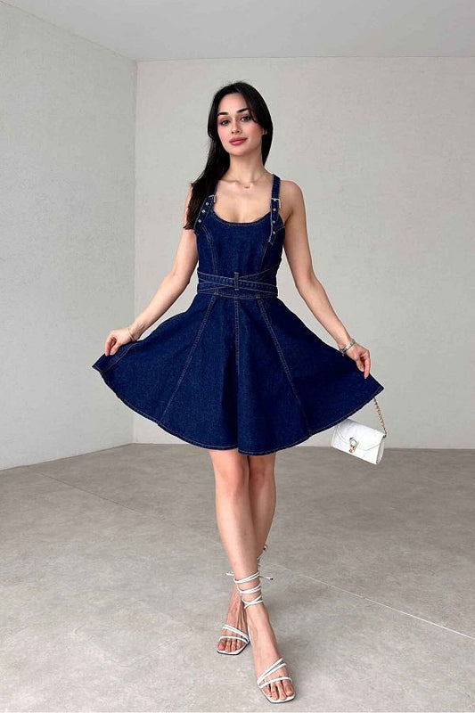 Rebecca Denim Dress in Short