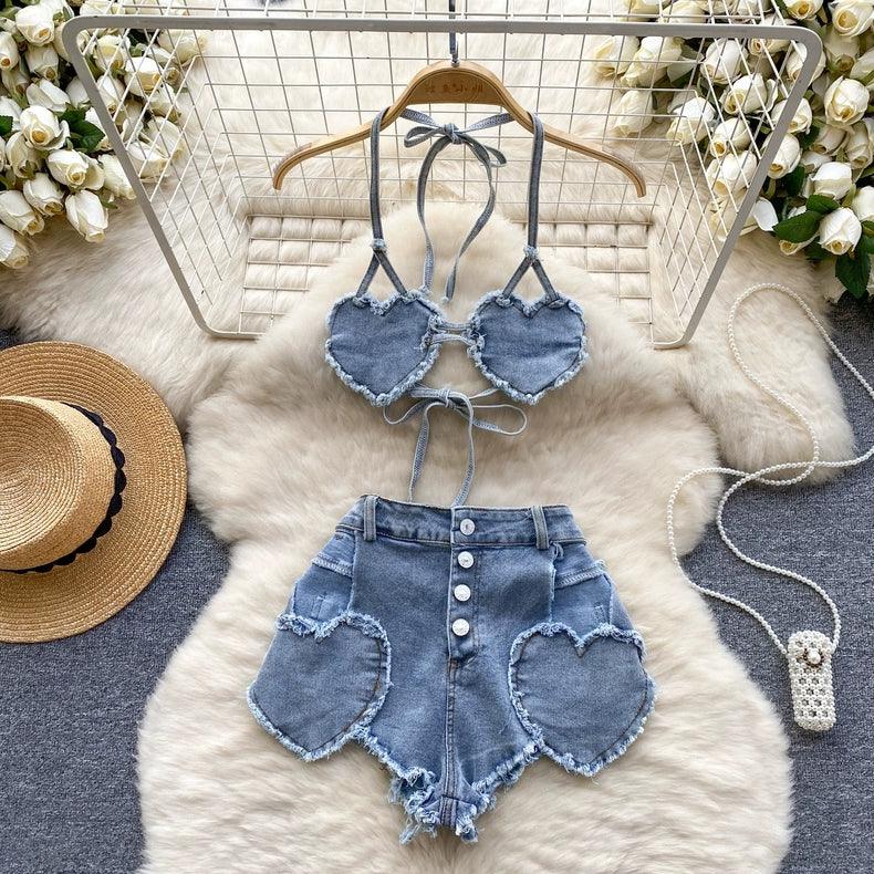 Kim Kardashian Denim Two Piece Set - 24th Spoke