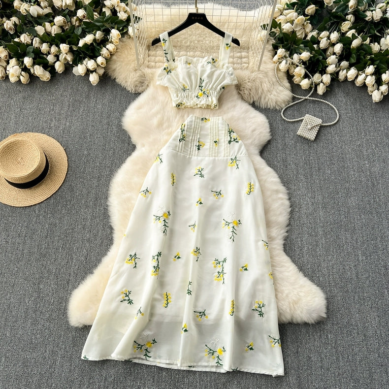 Kelly Summer Vacation Two Piece Dress Set