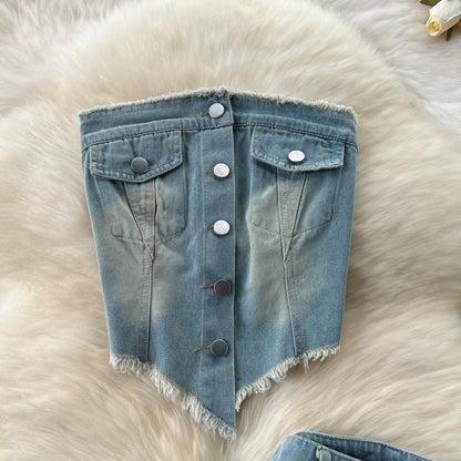 Eliza Summer Denim Jean Set