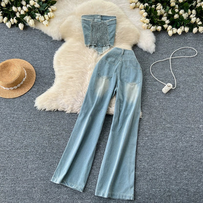 Eliza Summer Denim Jean Set