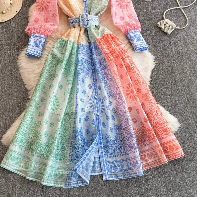Megan Valentine Painted Print Dress - 24th Spoke