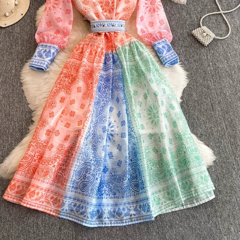 Megan Valentine Painted Print Dress - 24th Spoke