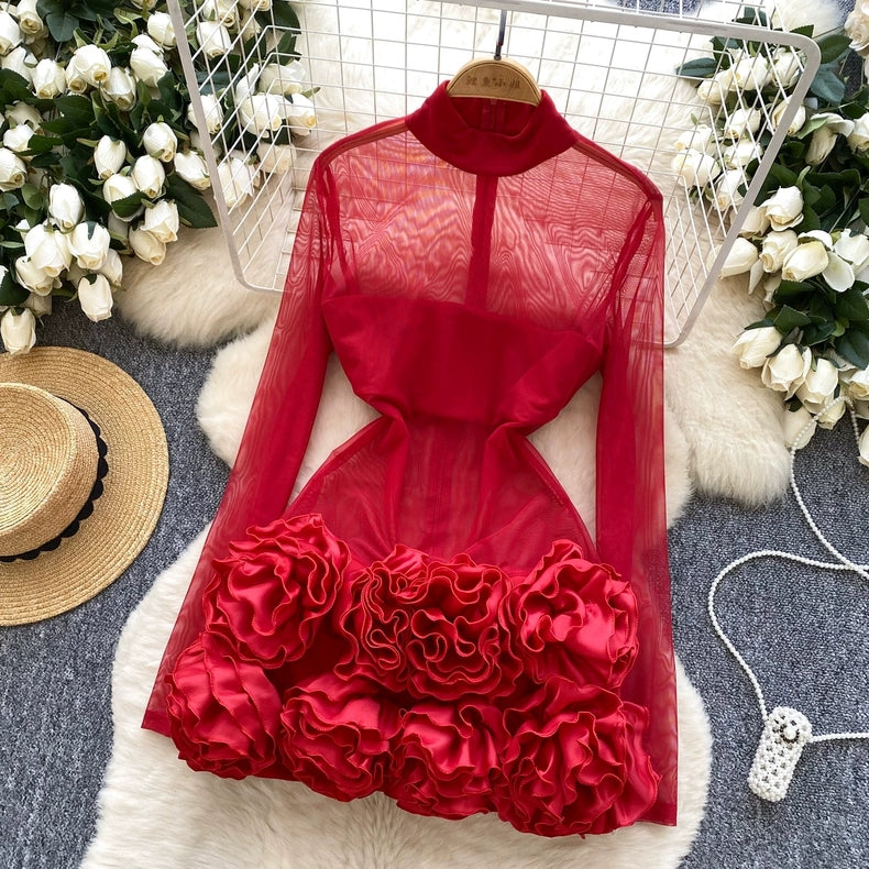 Sandra Valentine Mesh Dress