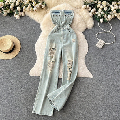 Jasleen Summer Denim Jumpsuit - 24th Spoke