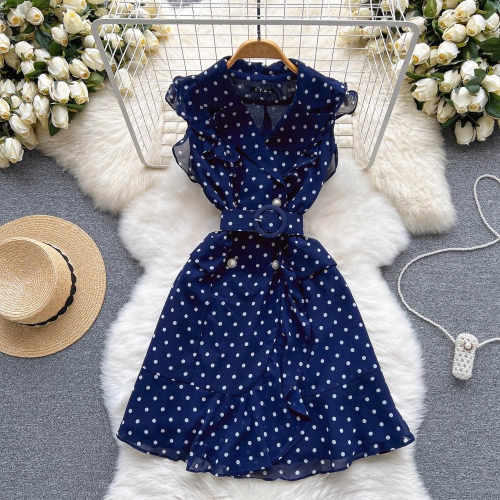 Maia Polka Dot Ruffle Dress - 24th Spoke