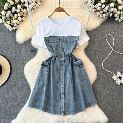 Natalia Grace Summer A Line Denim Dress - 24th Spoke