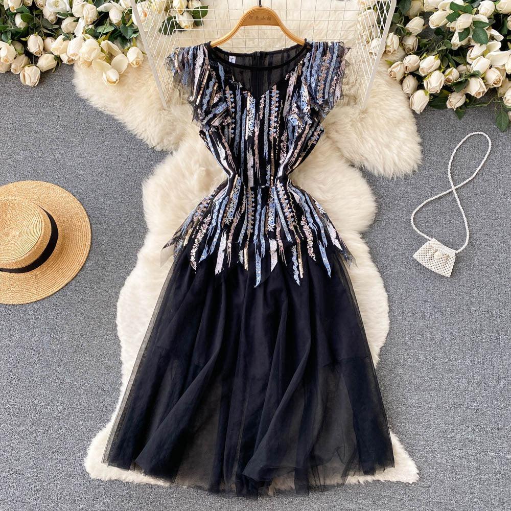 Naomi Embroidery V Neck High Quality Dress - 24th Spoke