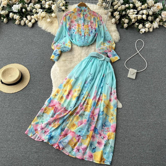 Daisy Summer Floral Chiffon Dress - 24th Spoke