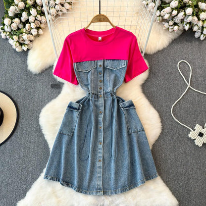 Natalia Grace Summer A Line Denim Dress - 24th Spoke