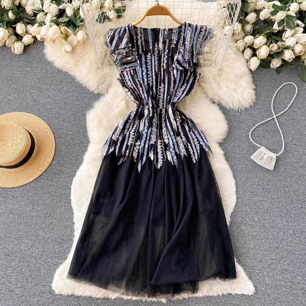 Naomi Embroidery V Neck High Quality Dress - 24th Spoke