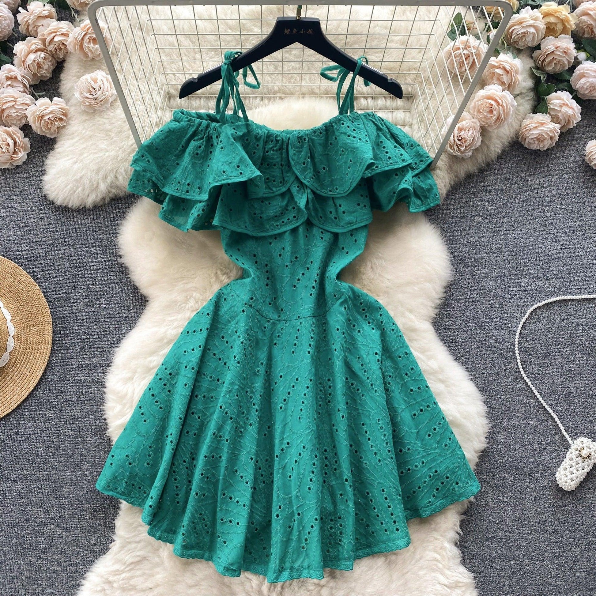 Harley Jade Summer Retro Ruffle Dress - 24th Spoke