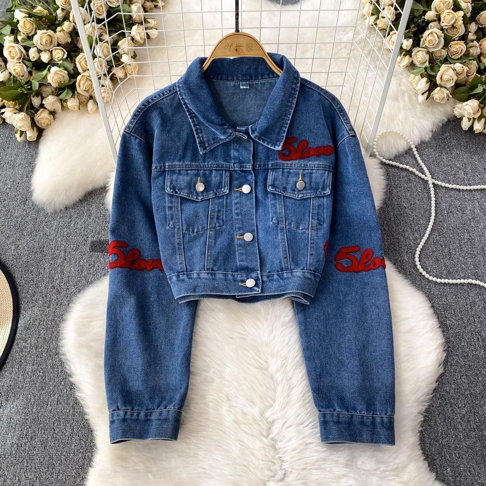 Janice Embroidery Denim Jacket - 24th Spoke