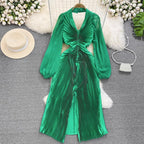 Greta Summer A Line Luxury Dress - 24th Spoke