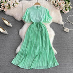 Chrissy Summer Lotus Leaf Dress - 24th Spoke
