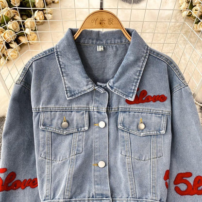 Janice Embroidery Denim Jacket - 24th Spoke