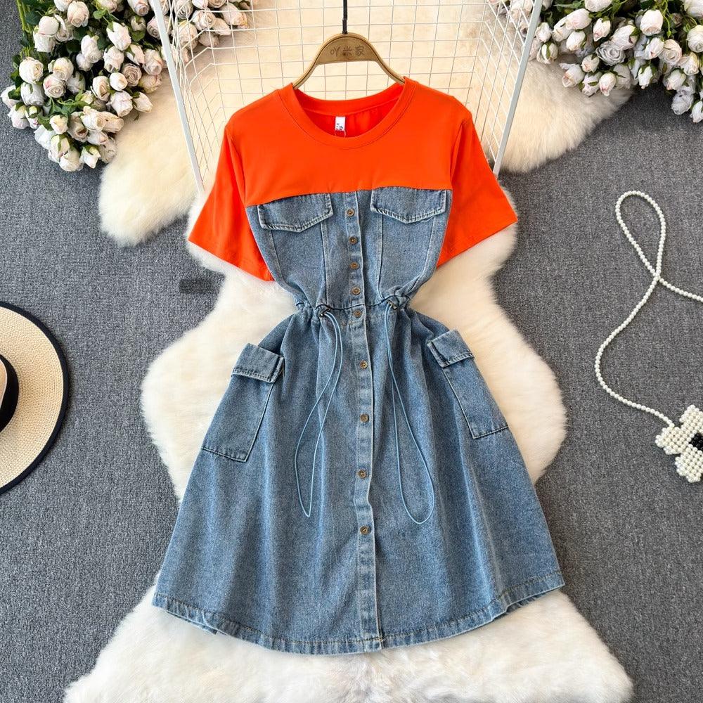 Natalia Grace Summer A Line Denim Dress - 24th Spoke