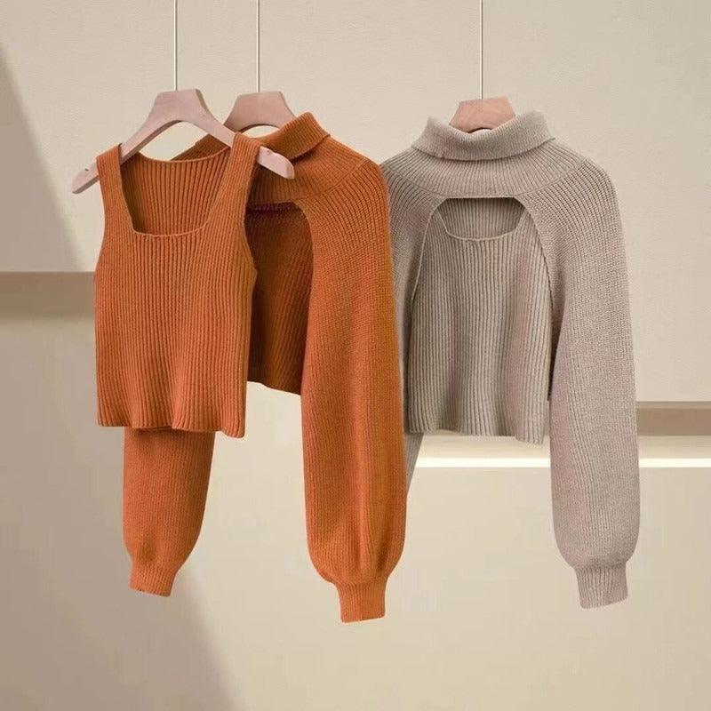 Emma Turtle Neck Two Piece Sweater - 24th Spoke