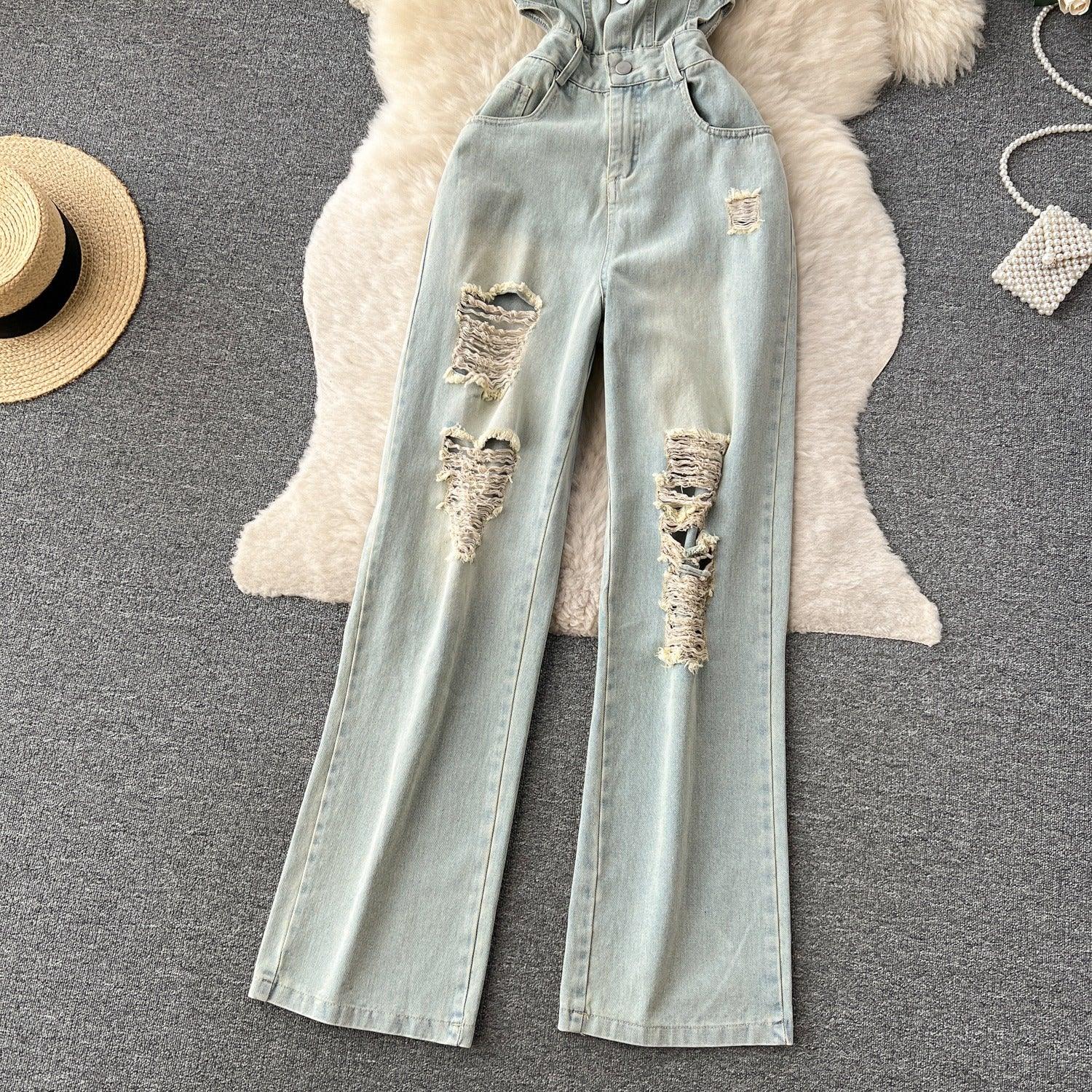 Jasleen Summer Denim Jumpsuit