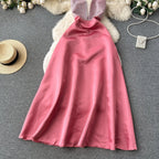 Naomi Luxury Shiny Satin Gown Dress - 24th Spoke