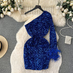 Jessa Party Wear Sequins Dress - 24th Spoke