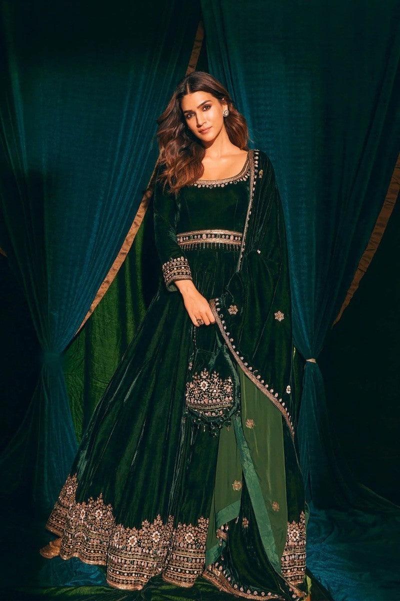 Kriti Sanon Bollywood Desinger Velvet Gown - 24th Spoke