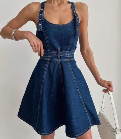 Rebecca Denim Dress in Short