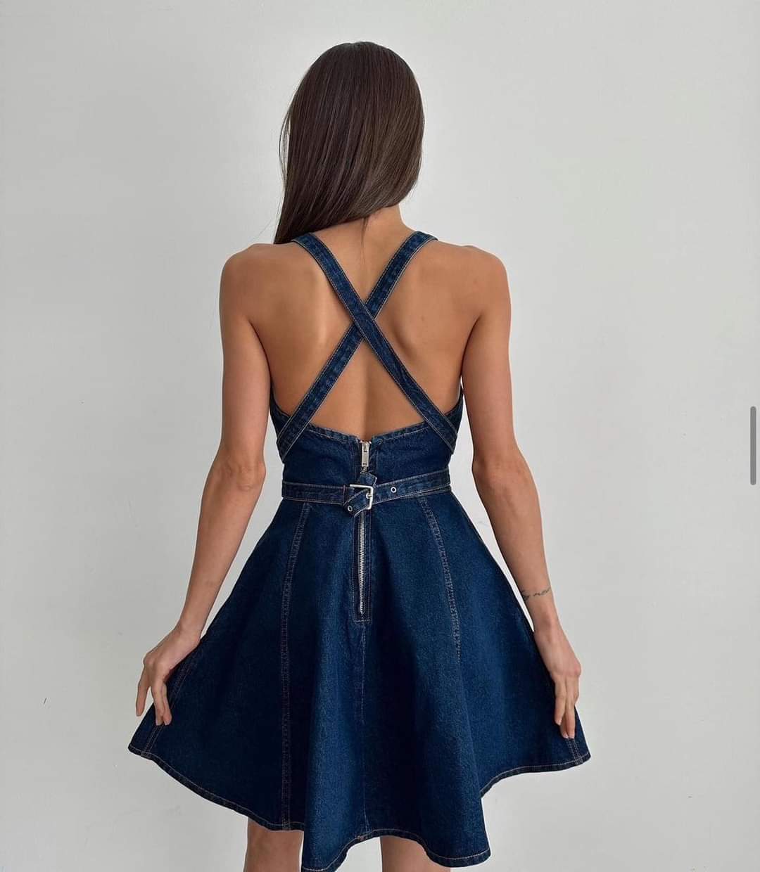 Rebecca Denim Dress in Short