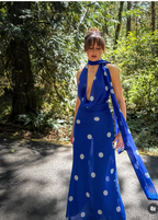 Alyssa Zara Summer Polka Dot Summer Vacation Party Dress