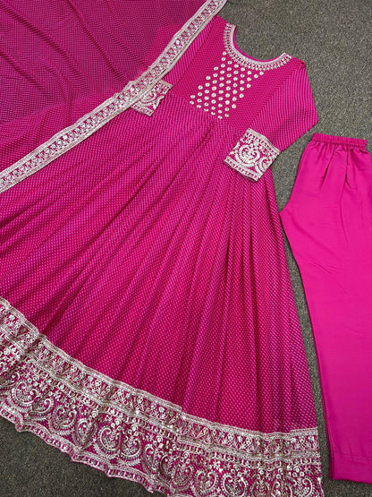 Kiara pink Anarkali Gown - 24th Spoke