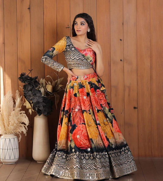 Floral Lehenga, Wedding Lehenga, Haldi Look - 24th Spoke