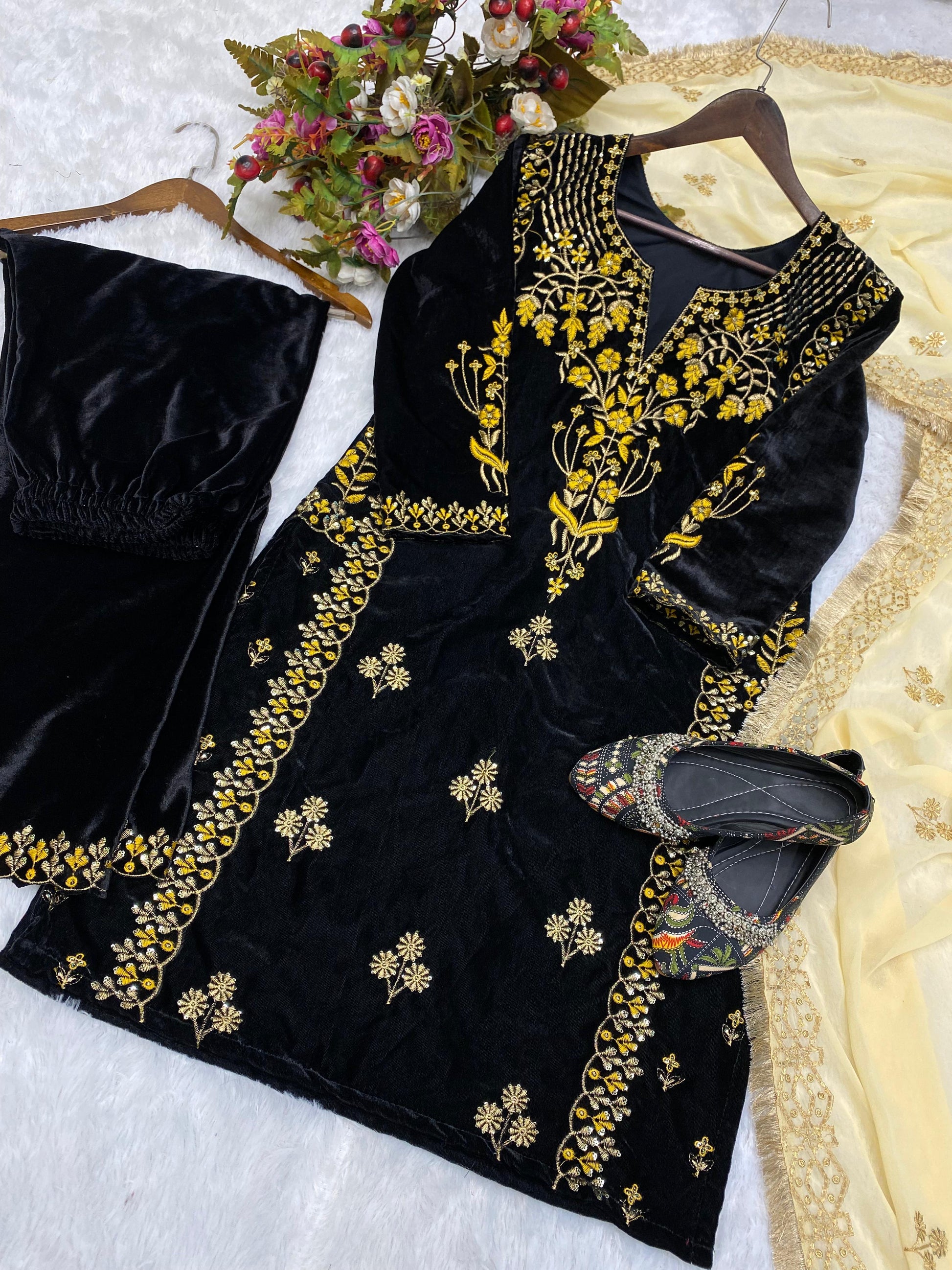 Bollywood Designer Velvet Salwar suit - 24th Spoke