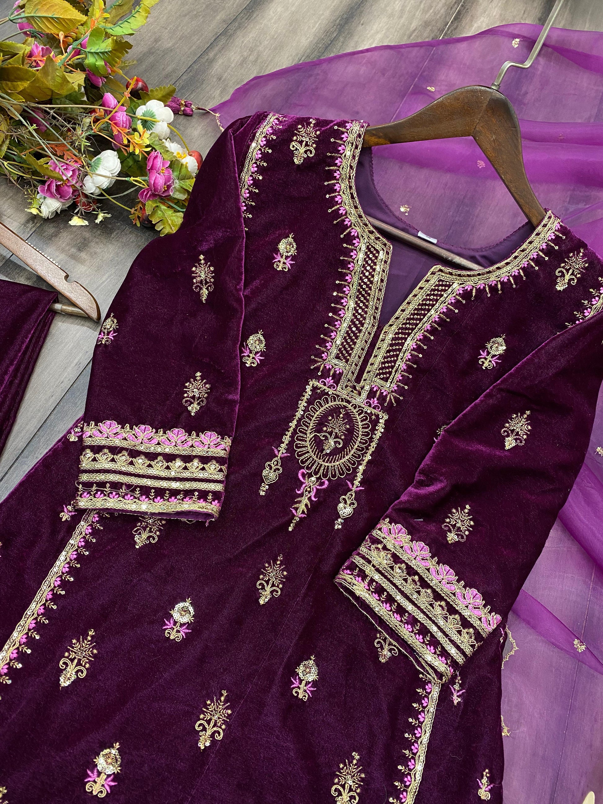 Lohri festive Special velvet salwar suit - 24th Spoke