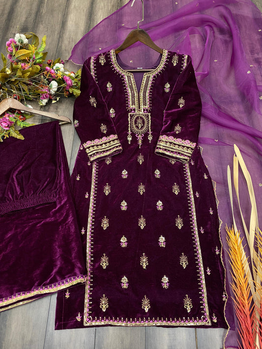 Lohri festive Special velvet salwar suit - 24th Spoke