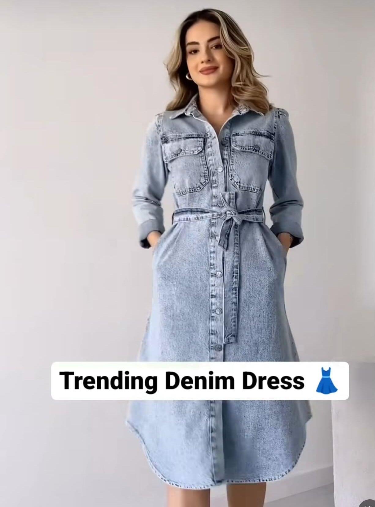 Nora Summer Trending Denim Dress - 24th Spoke