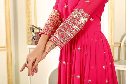 Party wear, engagement ,Long Gown for women ,Wedding Anarkali for girls and women - 24th Spoke