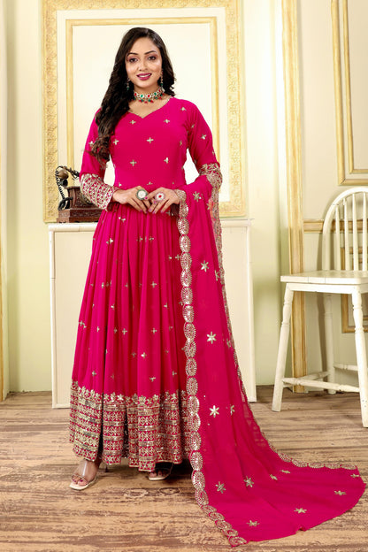 Party wear, engagement ,Long Gown for women ,Wedding Anarkali for girls and women - 24th Spoke