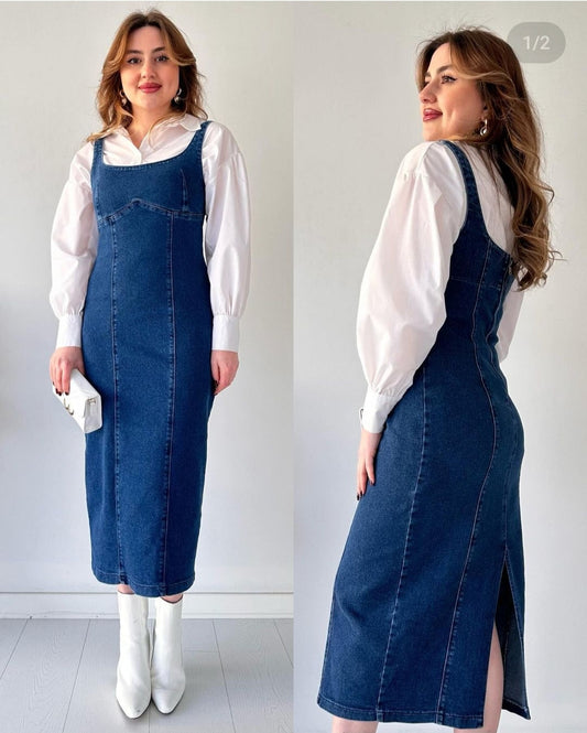 Kristen Summer Denim  Long Dress