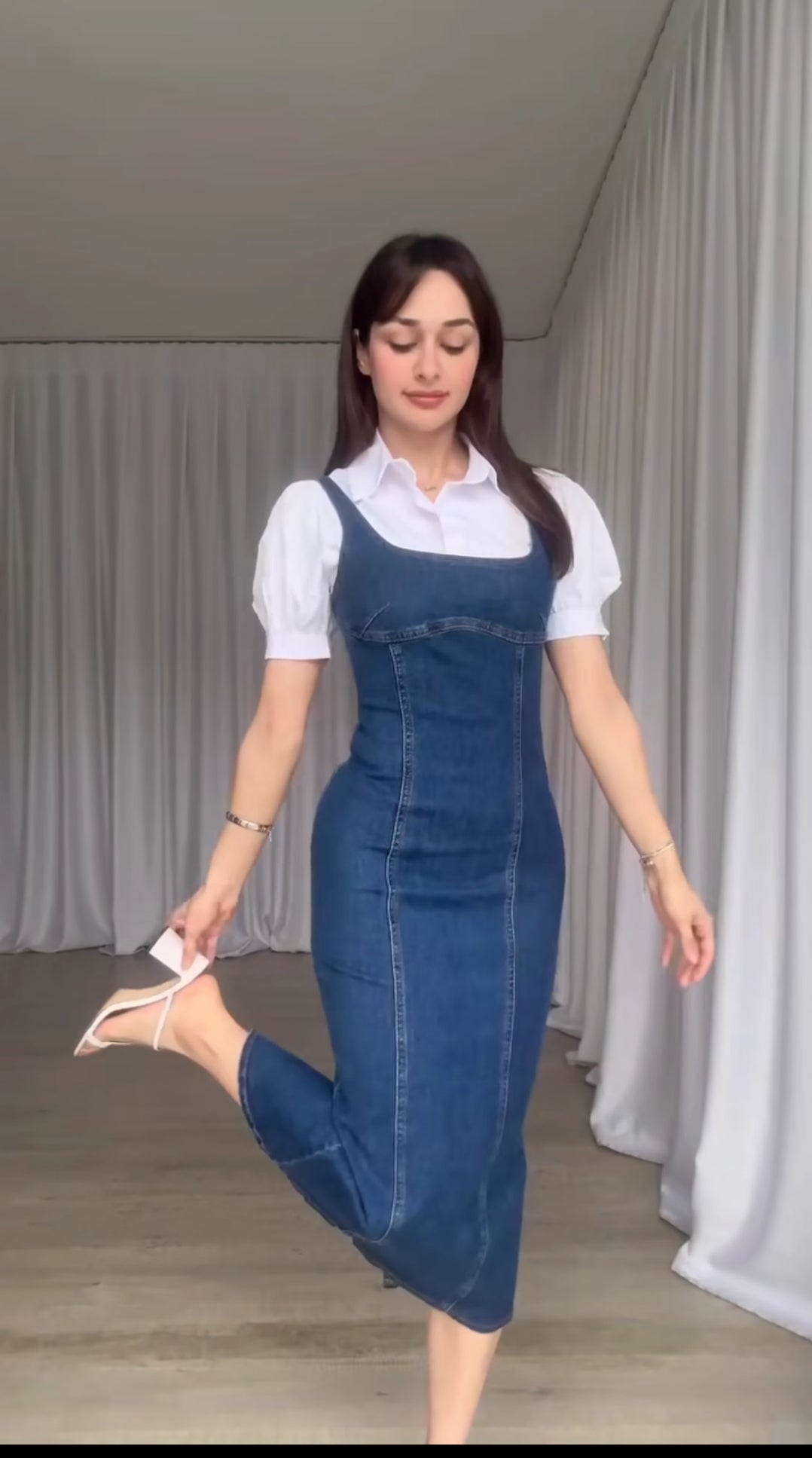 Kristen Summer Denim  Long Dress