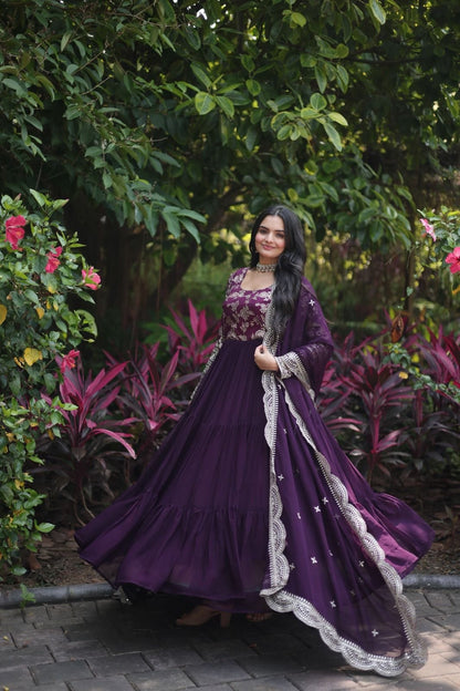 Readymade Anarkali Gown with Duptta