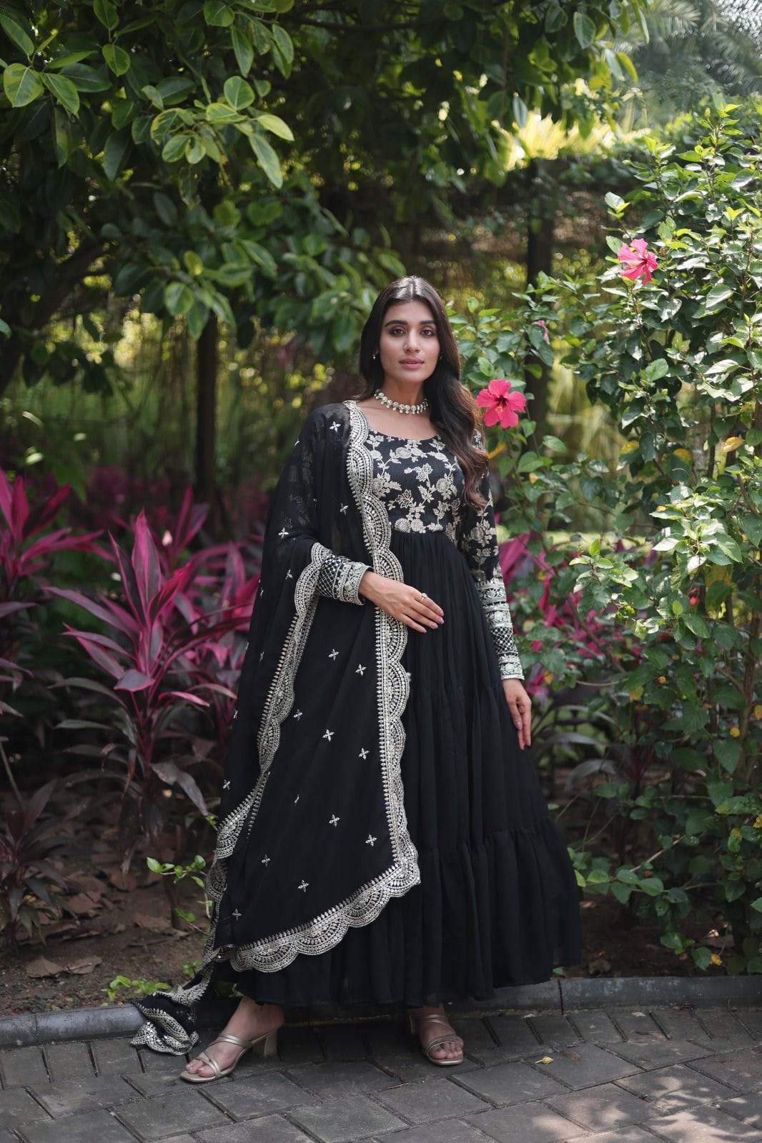 Readymade Anarkali Gown with Duptta