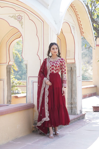 Readymade Anarkali  Gown with Dupatta