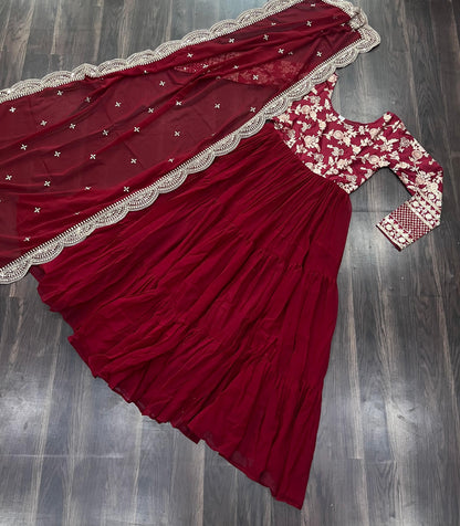 Readymade Anarkali  Gown with Dupatta