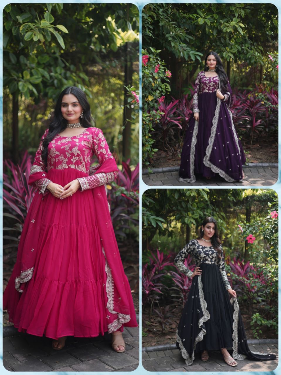 Readymade Anarkali Gown with Duptta